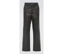 Gerade Hose aus Leder