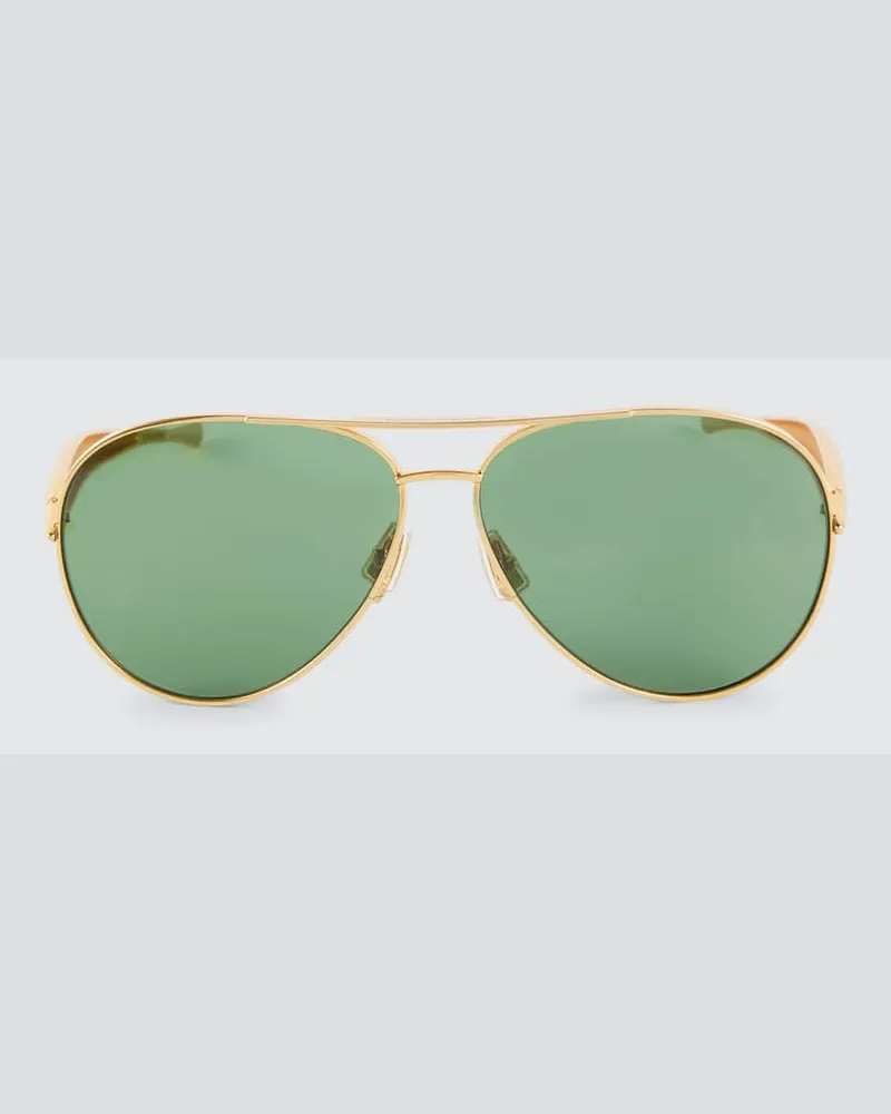 Bottega Veneta Aviator-Sonnenbrille Sardine Gold