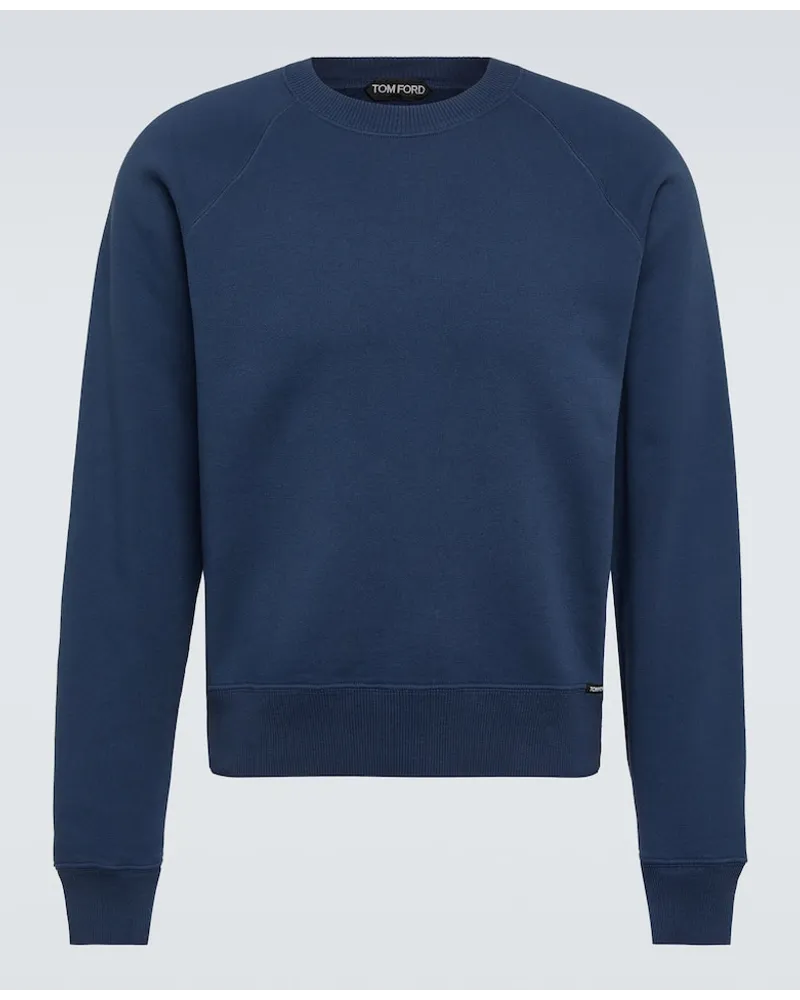 Tom Ford Sweatshirt aus Baumwolle Blau