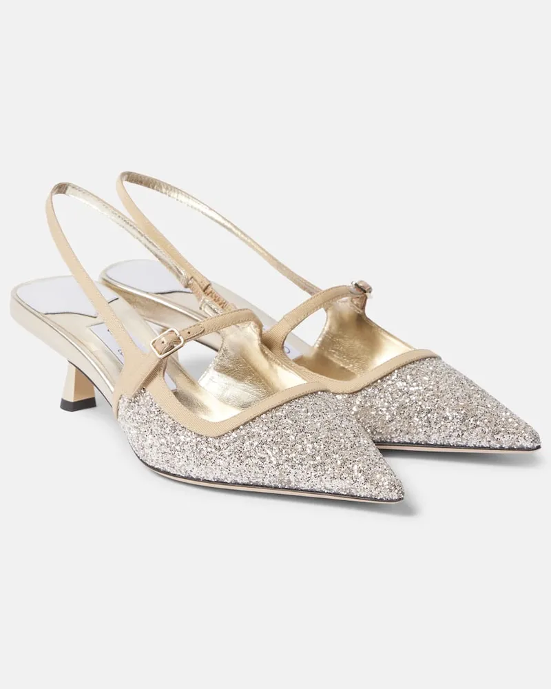 Jimmy Choo Slingback-Pumps Didi 45 mit Glitter Beige