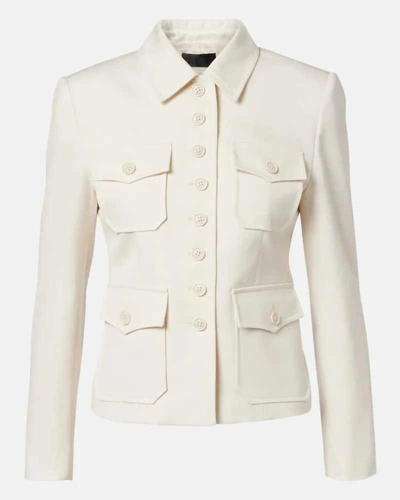 Nili Lotan Jacke Jamison aus Schurwolle Weiß