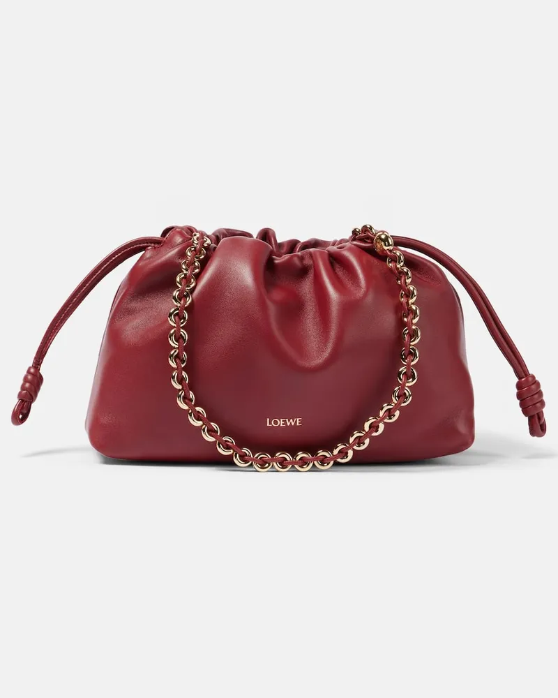Loewe Clutch Flamenco Medium aus Leder Rot