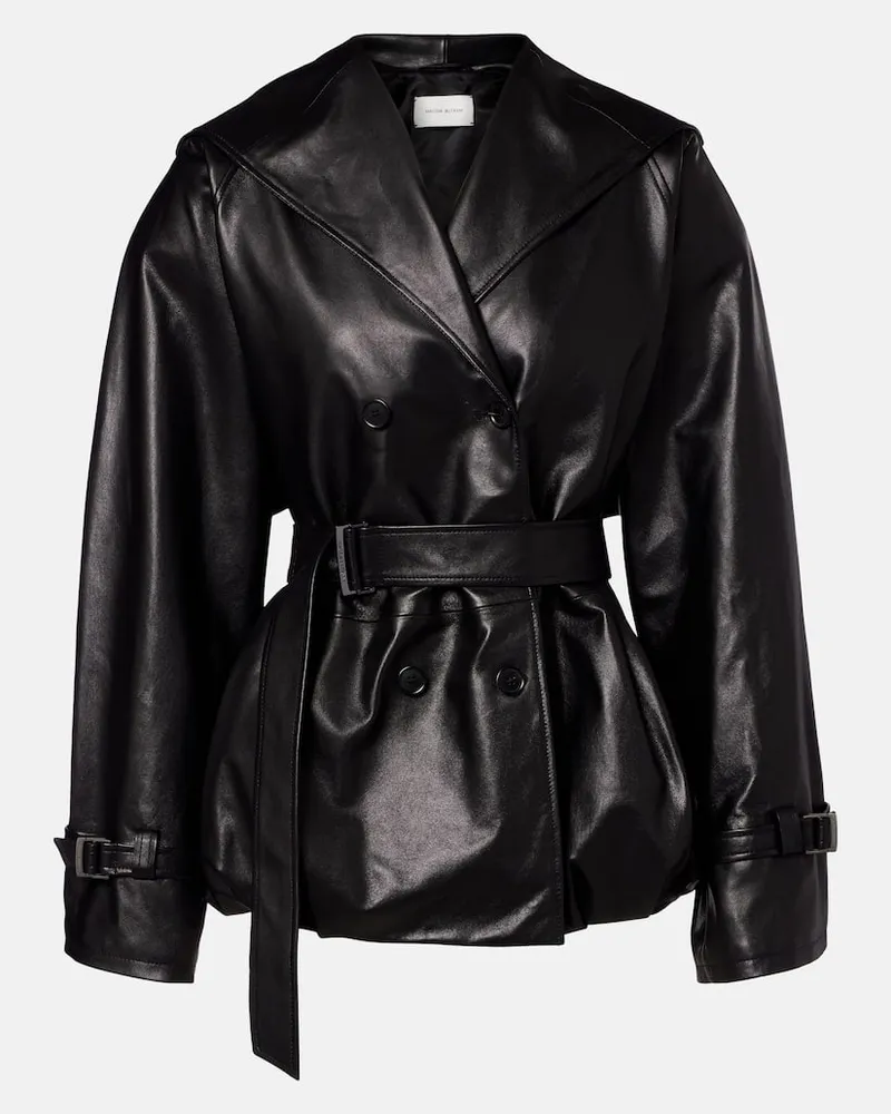 Magda Butrym Lederjacke Schwarz