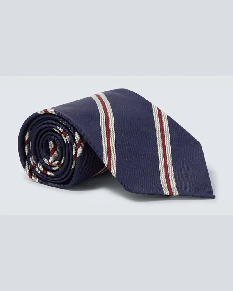 Dunhill Krawatte aus Seide Blau