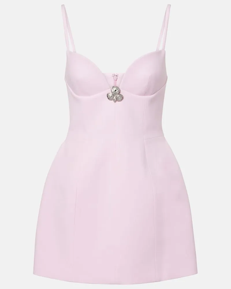 Blumarine Verziertes Minikleid aus Crêpe Pink