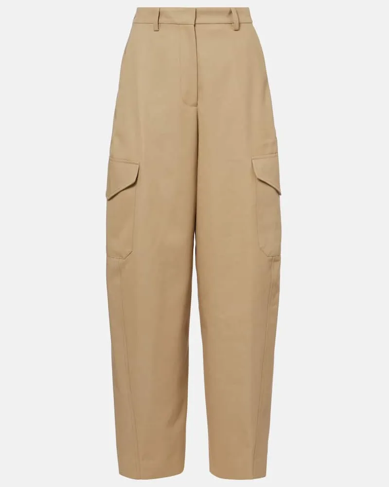 Givenchy Cargohose Cocoon aus Baumwolle und Wolle Beige