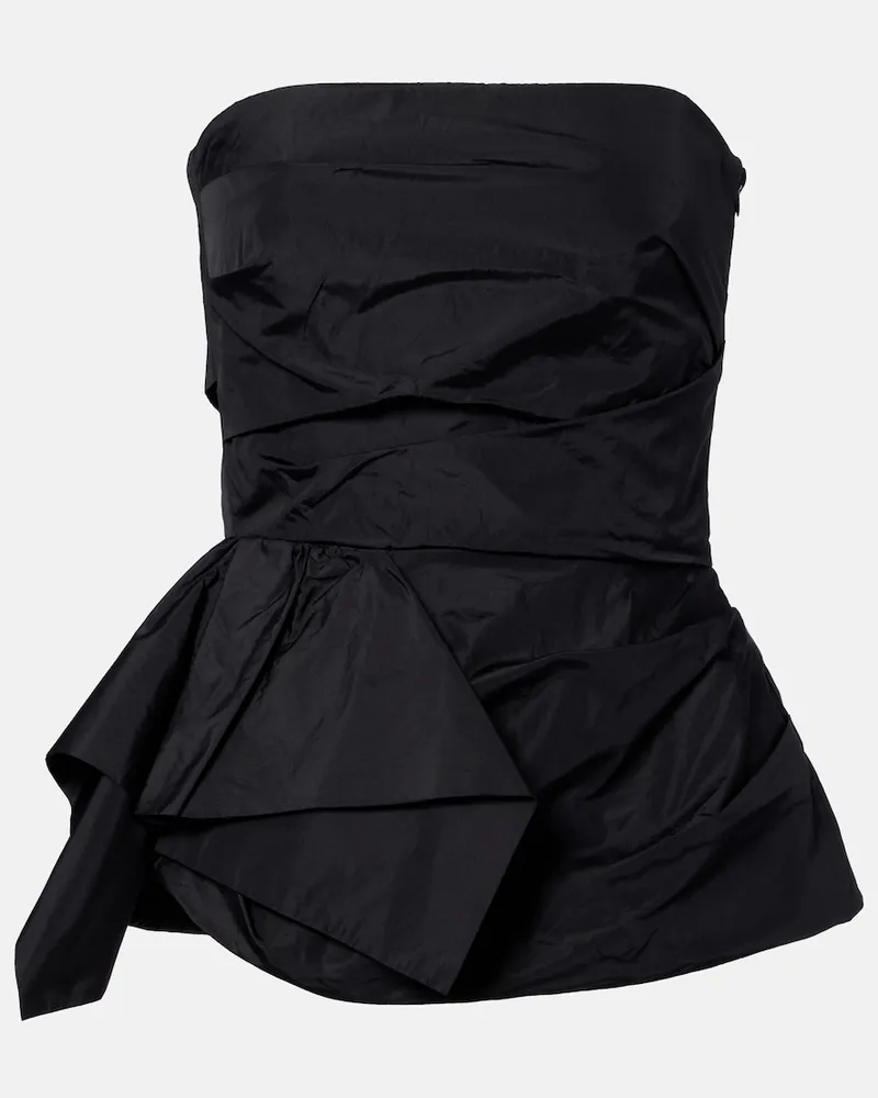 Max Mara Top aus Taft Schwarz