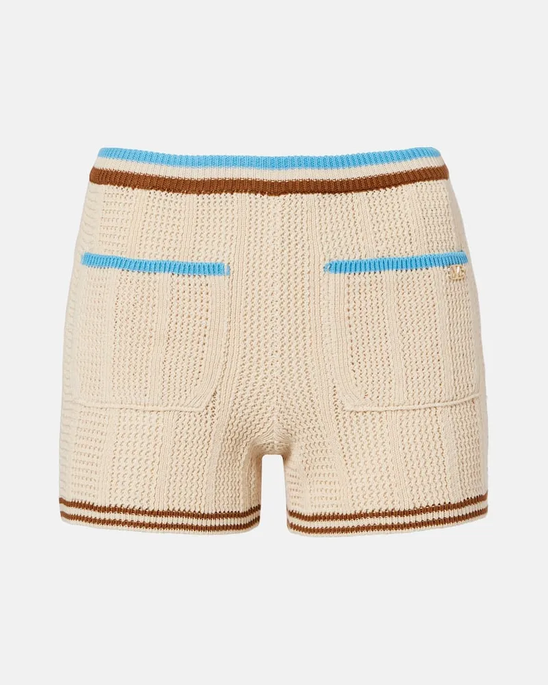 Valentino Garavani Shorts aus einem Baumwollgemisch Beige