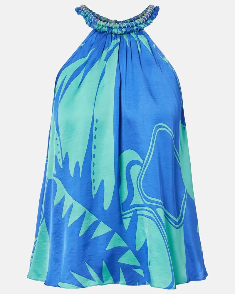 Poupette St Barth Bedrucktes Top Cleo Blau