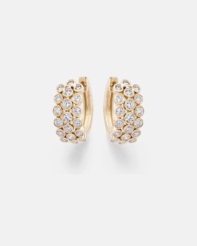 ANITA KO Ohrringe 3 Row aus 18kt Gelbgold mit Diamanten Gold