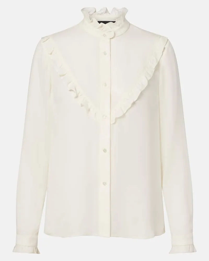 Nili Lotan Hemd Marcela aus Seide Weiß