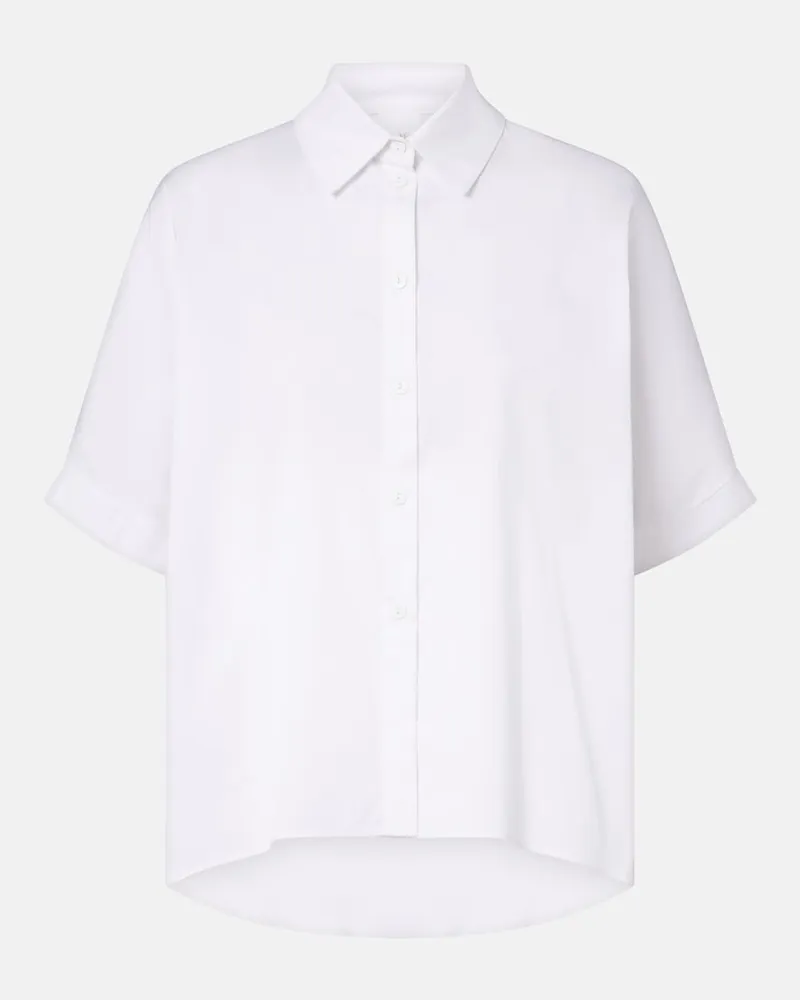 Max Mara Hemd Pittura aus einem Baumwollgemisch Weiß