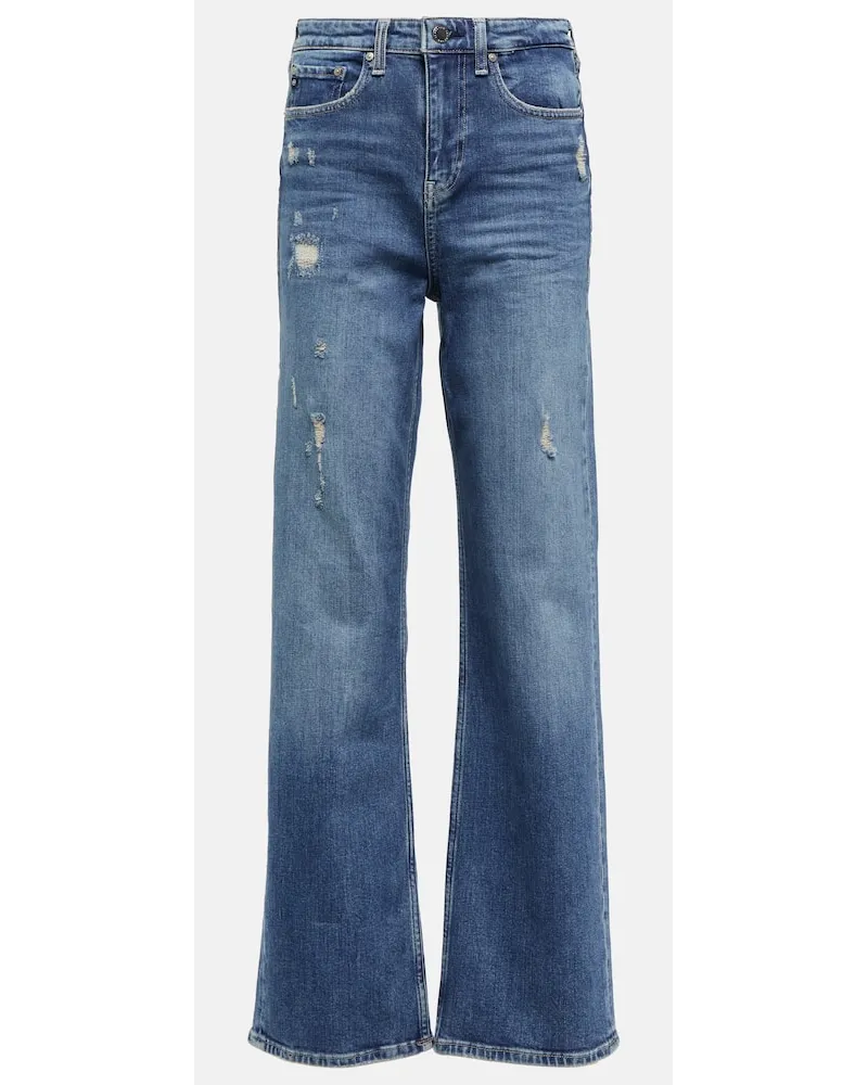 Adriano Goldschmied High-Rise Boyfriend Jeans Blau