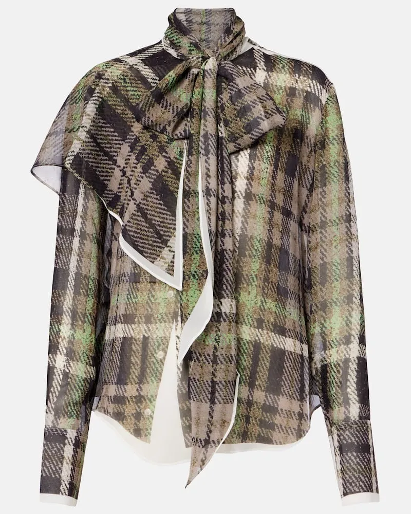 Acne Studios Schluppenbluse aus Seide Multicolor