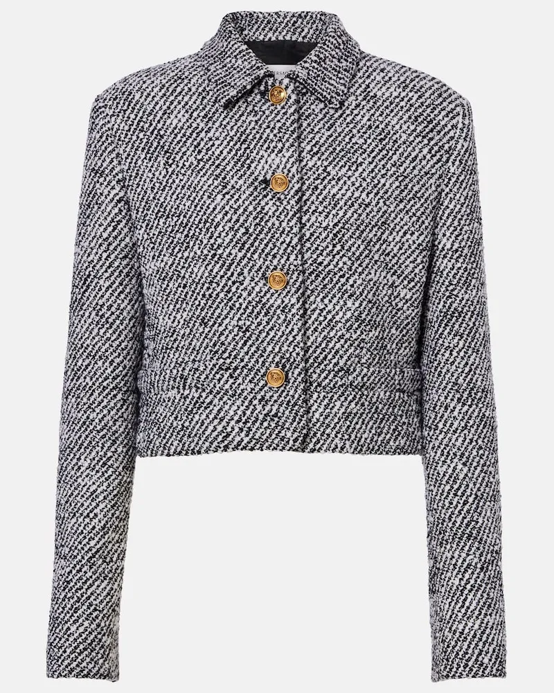 Versace Jacke aus Bouclé Schwarz