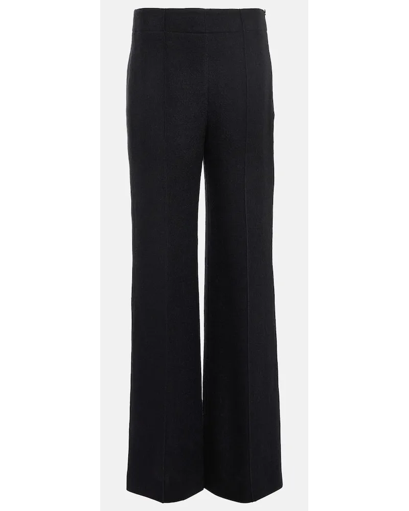 Chloé Chloé High-Rise-Hose aus einem Wollgemisch Schwarz