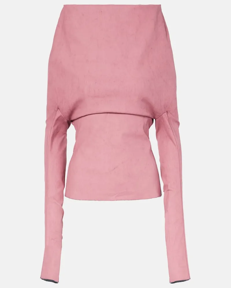 Rick Owens Top aus einem Baumwollgemisch Pink