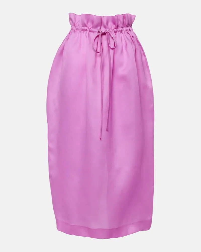 KHAITE Midirock Ember aus Seide Rosa