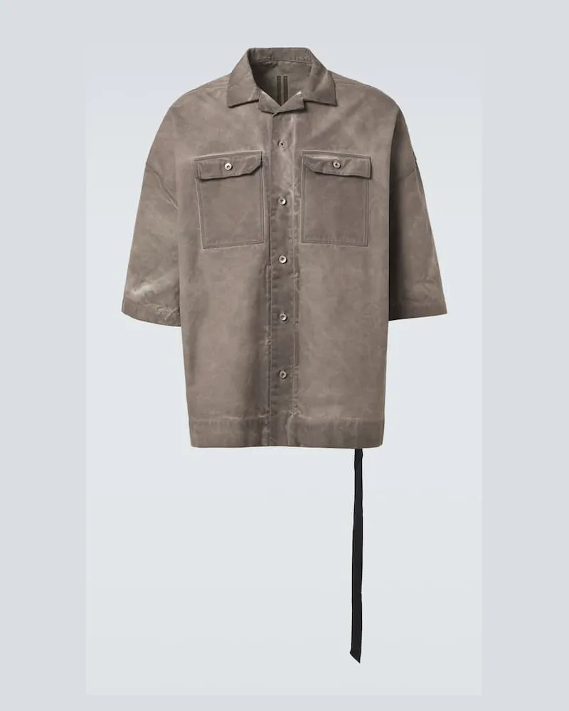 Rick Owens DRKSHDW Hemd Magnum Tommy aus Baumwolle Braun