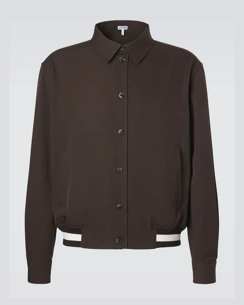 Loewe Blousonjacke aus Woll-Gabardine Braun