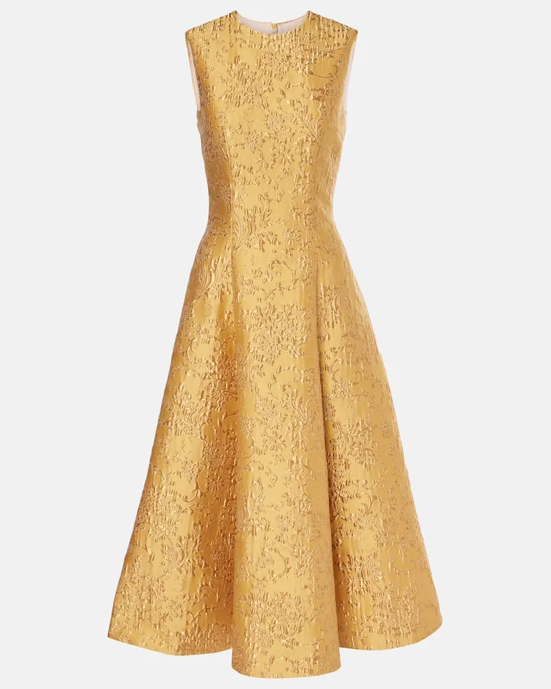 EMILIA WICKSTEAD Midikleid Mara aus Jacquard Gold