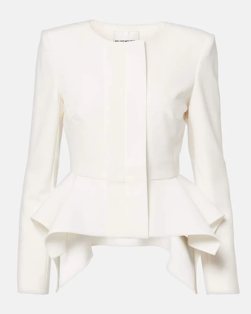 Roland Mouret Jacke aus Crêpe Weiß