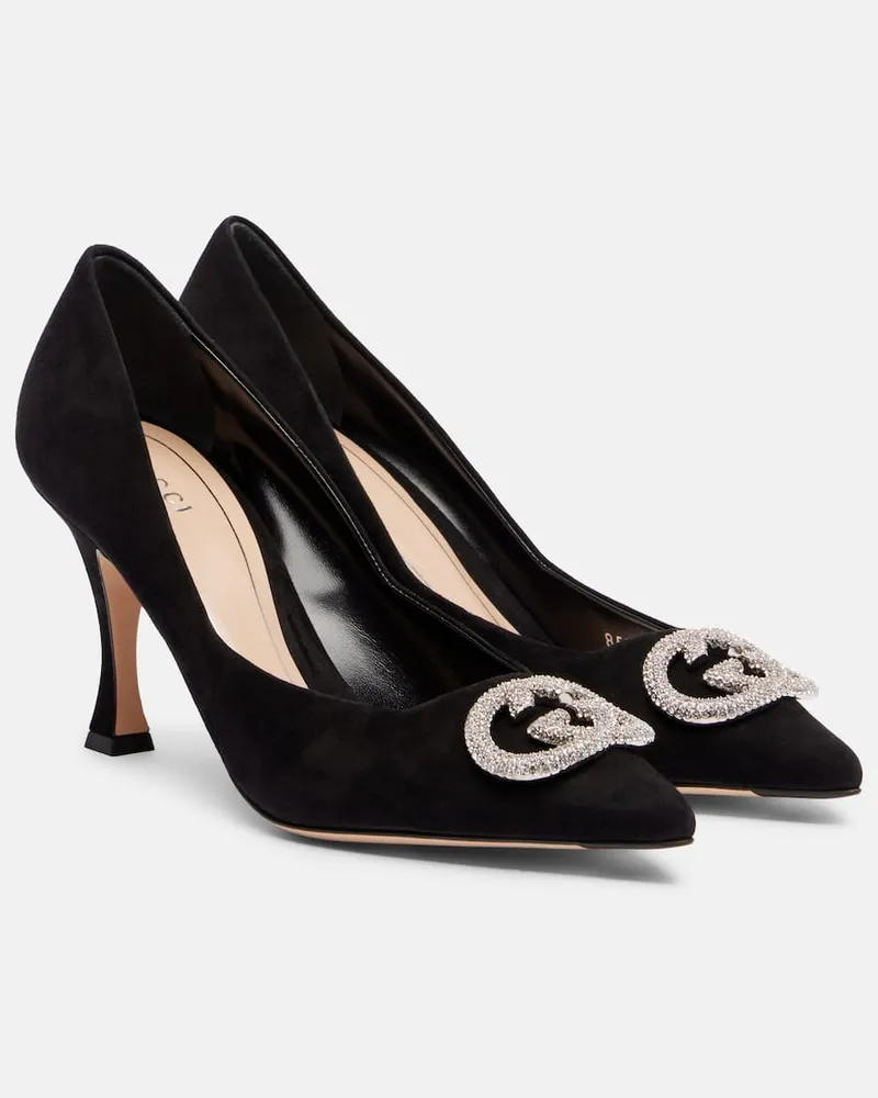 Gucci Pumps Alicia 85 aus Veloursleder Schwarz