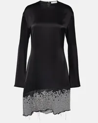 J.W.Anderson Verziertes Minikleid aus Satin Schwarz