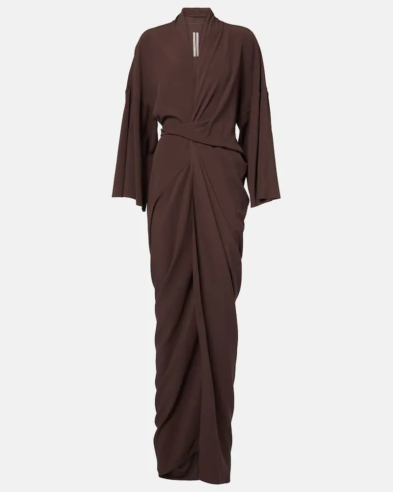 Rick Owens Robe aus Satin Braun