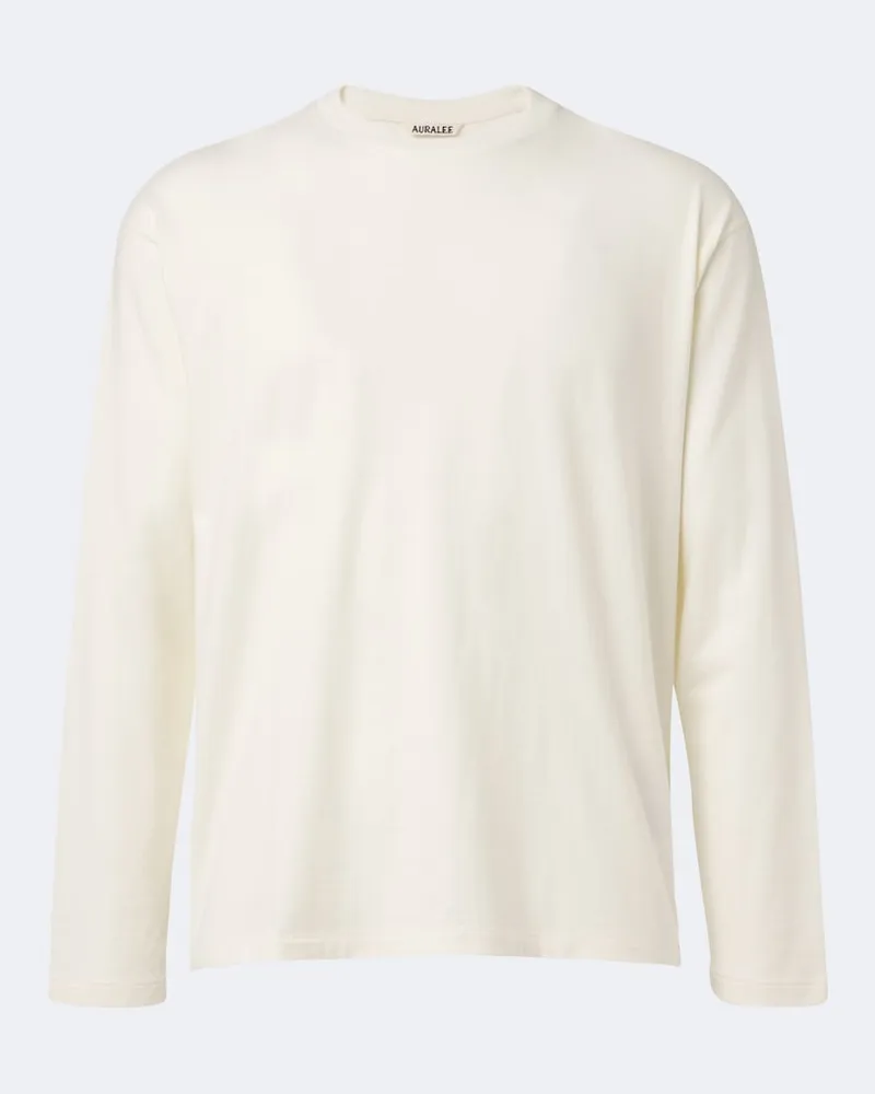 AURALEE Longsleeve aus Jersey Weiß