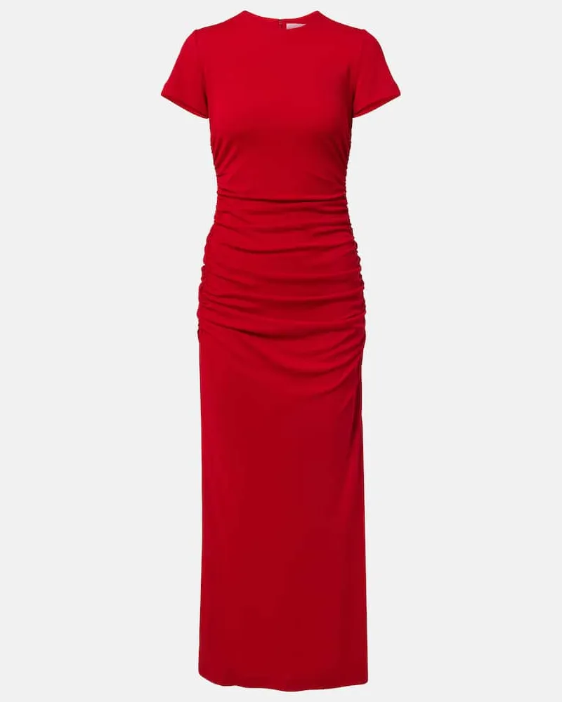 Carolina Herrera New York Midikleid aus Satin Rot