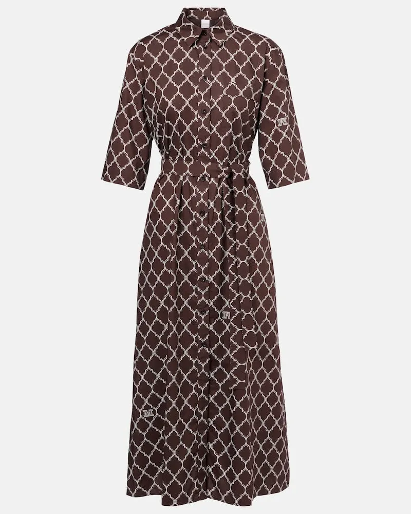 Max Mara Hemdblusenkleid Daniel aus Baumwolle Multicolor