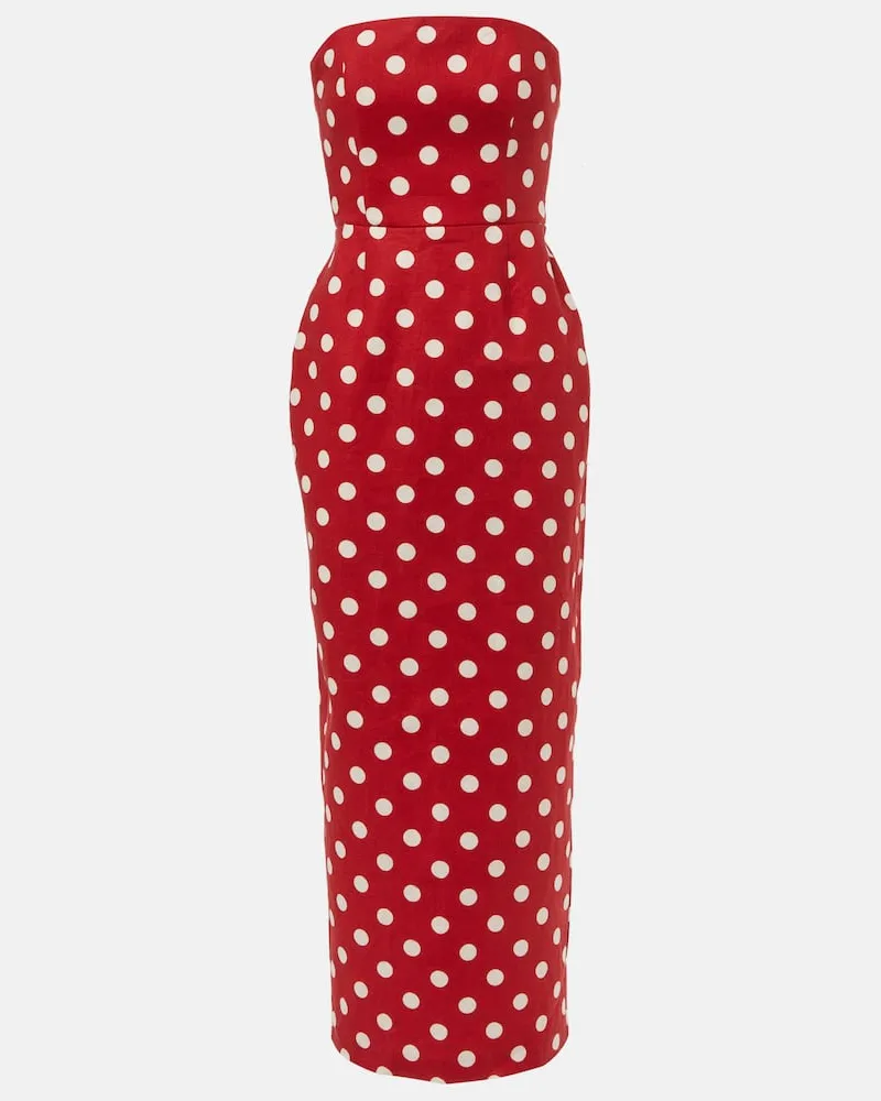 Posse Romeo Maxikleid aus Leinen Rot