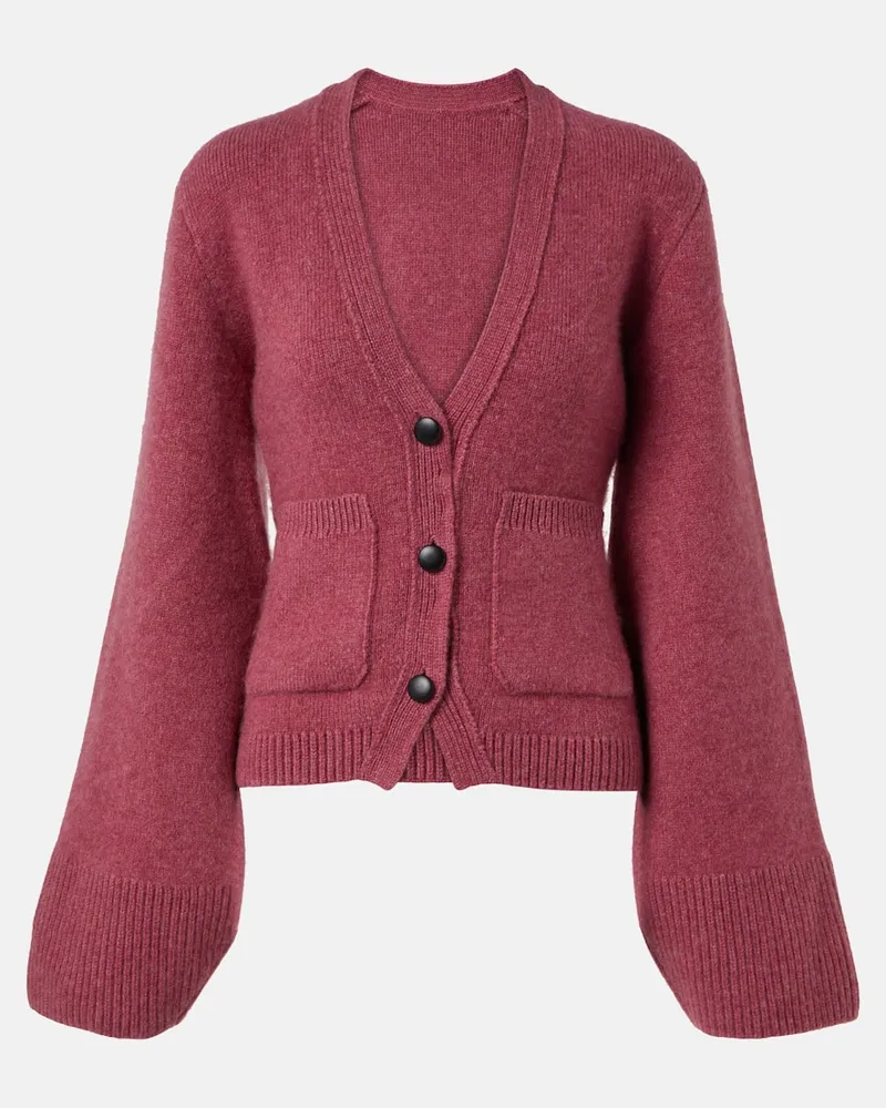 KHAITE Cardigan Scarlet aus Kaschmir Rosa