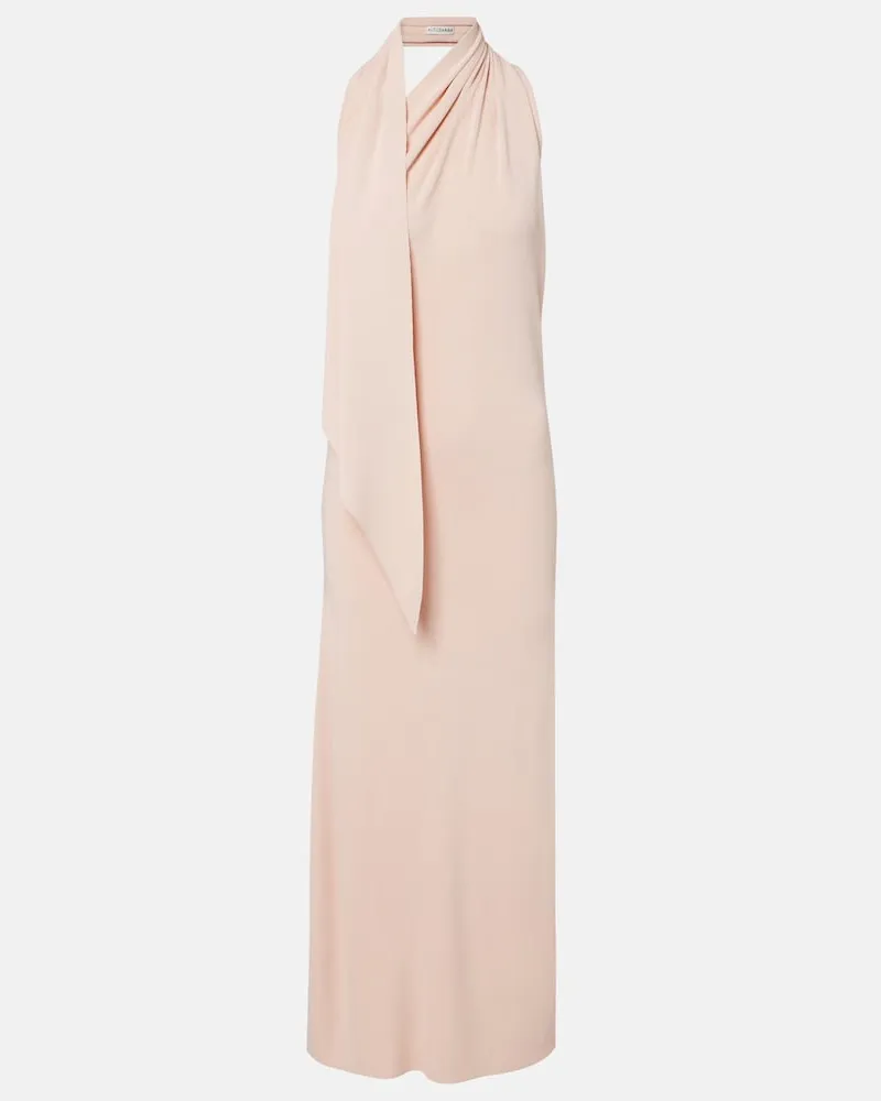 Altuzarra Midikleid Mitchell mit Schaldetail Rosa