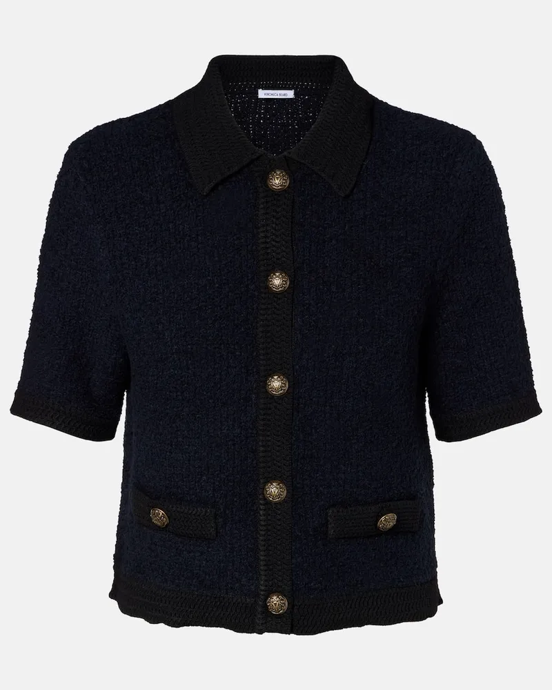 Veronica Beard Cardigan aus einem Baumwollgemisch Blau