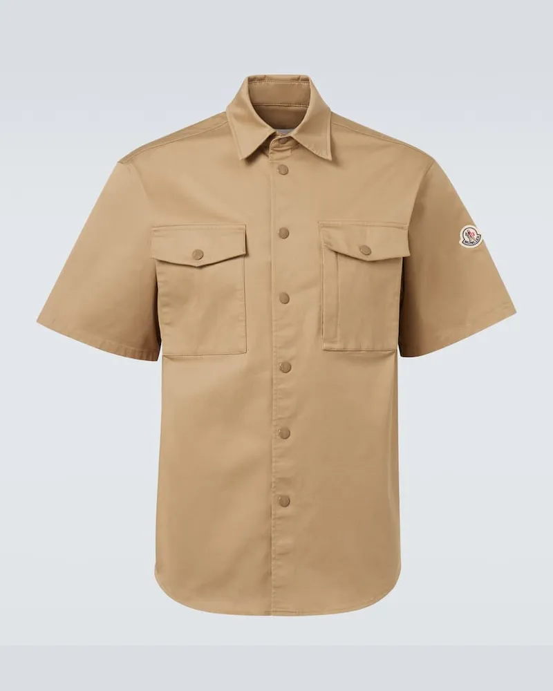 Moncler Hemd aus Baumwolle Beige