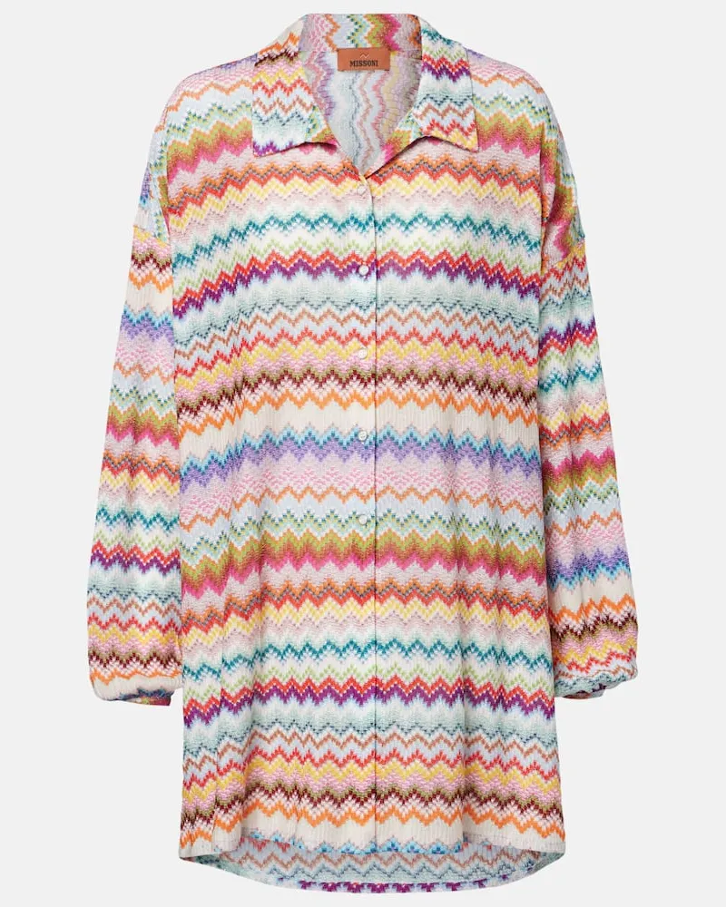 Missoni Hemd aus Häkelstrick Multicolor