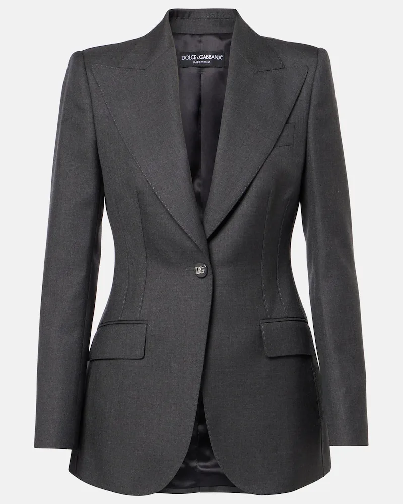 Dolce & Gabbana Blazer aus Schurwolle Grau