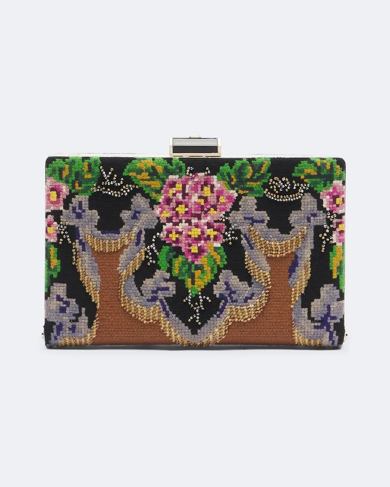 Valentino Garavani Verzierte Clutch Berthe Multicolor