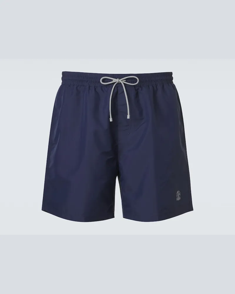Brunello Cucinelli Badeshorts Blau