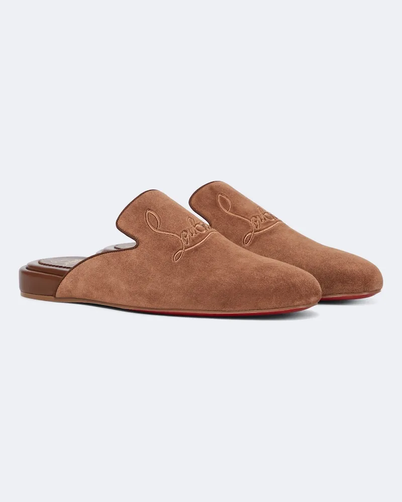 Christian Louboutin Slippers Navy Coolito Braun