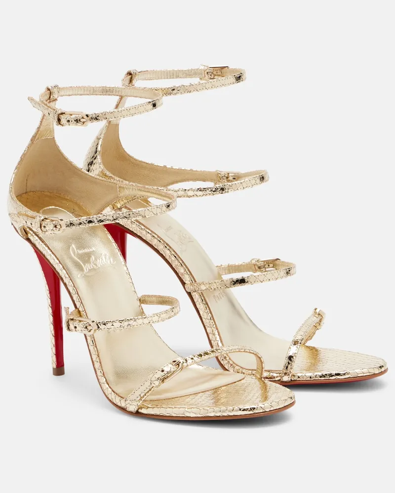 Christian Louboutin Sandalen Millenium aus Leder Gold