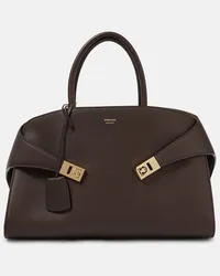 Ferragamo Tote Hug Medium aus Leder Braun