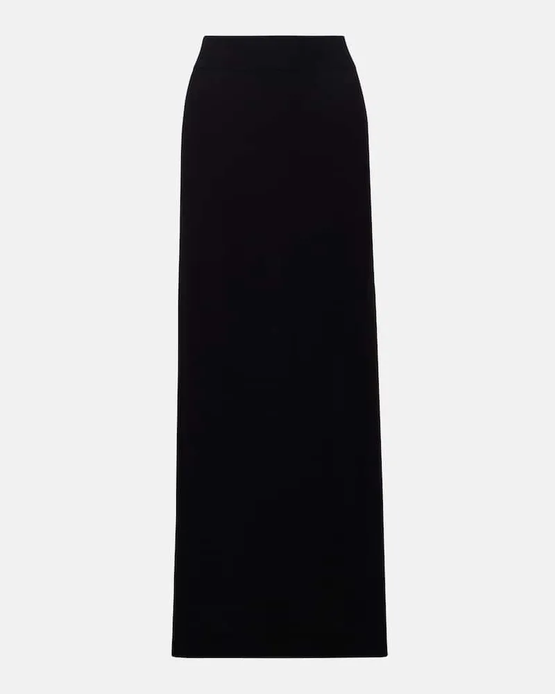 Totême Maxirock aus Crêpe Schwarz