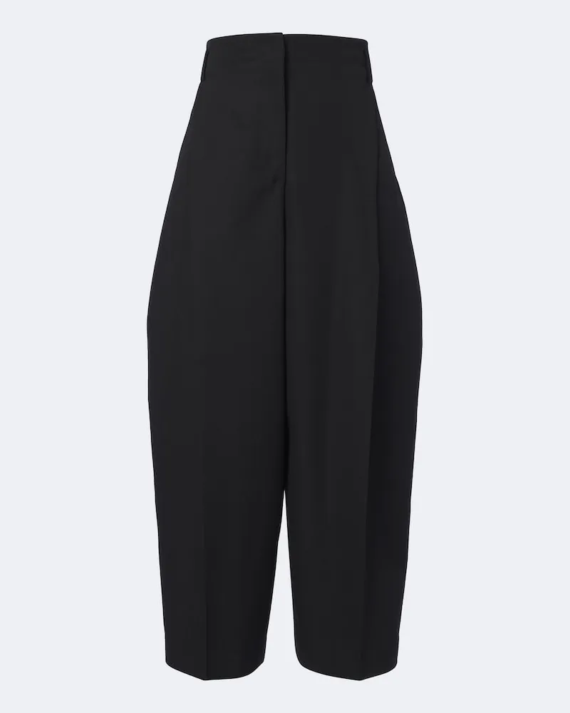 Jacquemus Weite Hose Miami aus Schurwolle Schwarz