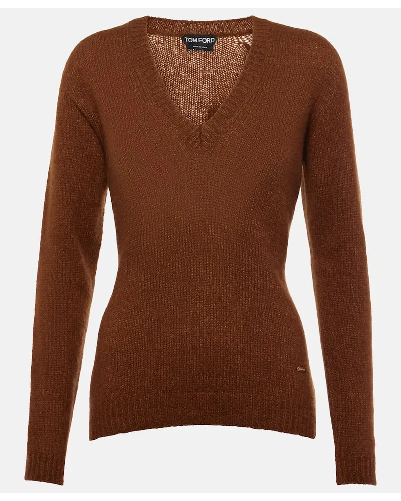 Tom Ford Pullover aus Kaschmir und Seide Schwarz