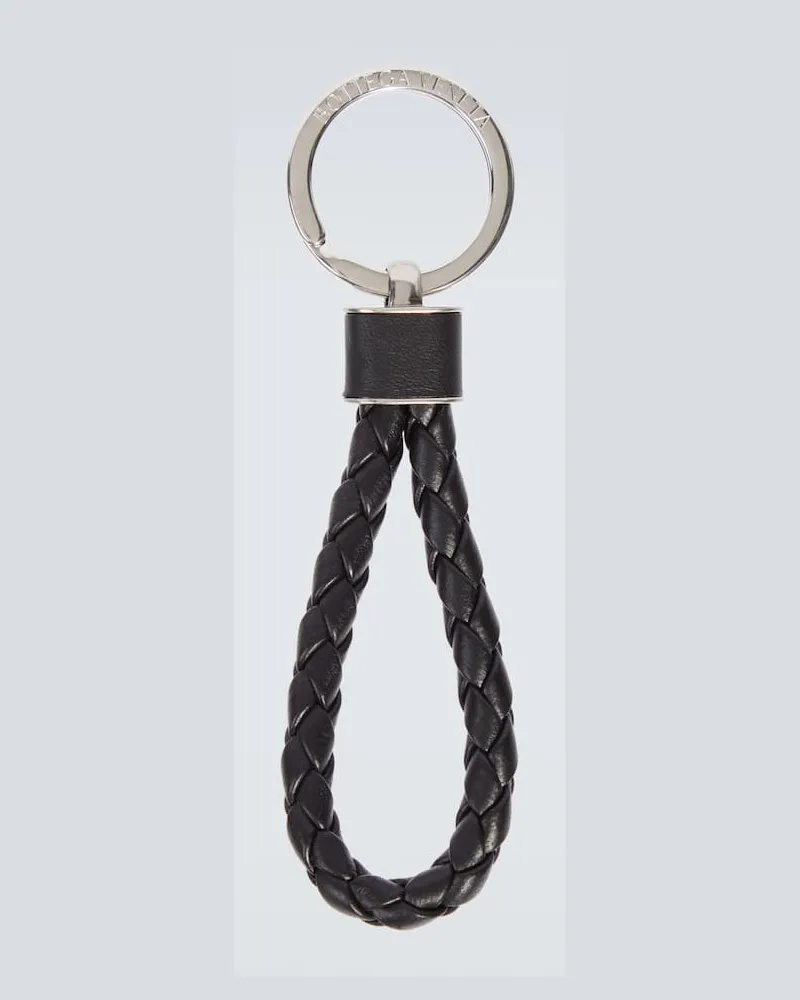 Bottega Veneta Schlüsselanhänger aus Leder Schwarz