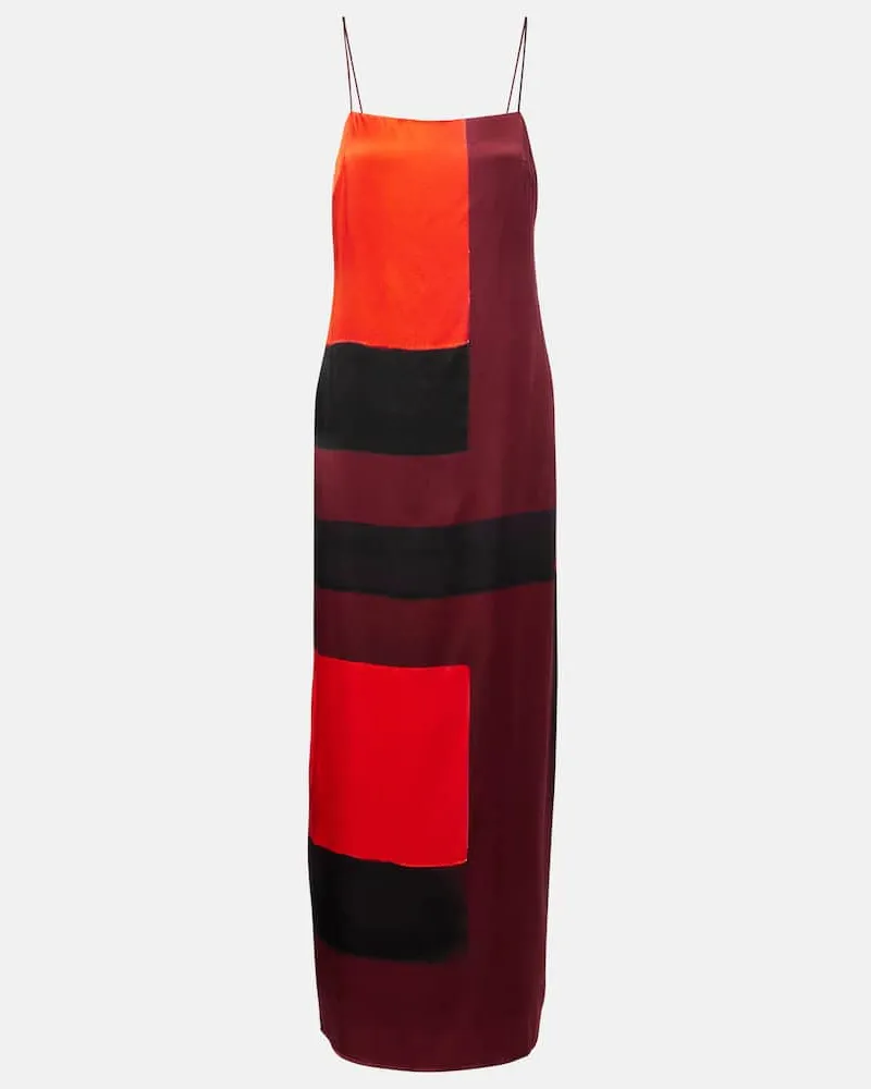 STAUD Maxikleid Mae aus einem Seidengemisch Multicolor