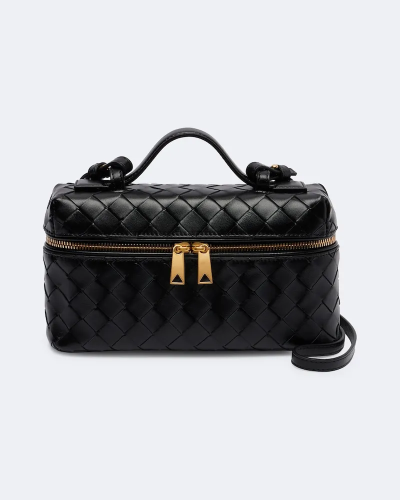 Bottega Veneta Schultertasche Bang Bang aus Leder Schwarz